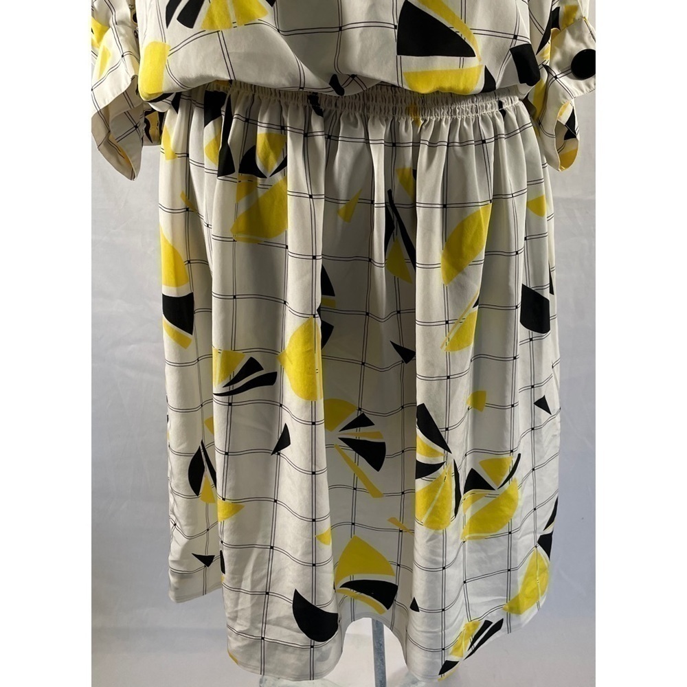 80’s Vintage ‘Kasper for A.S.L.’ Geometric Print Multicolor Midi Dress - Picture 6 of 11